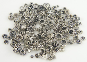 cheap mix of sterling silver bali beads